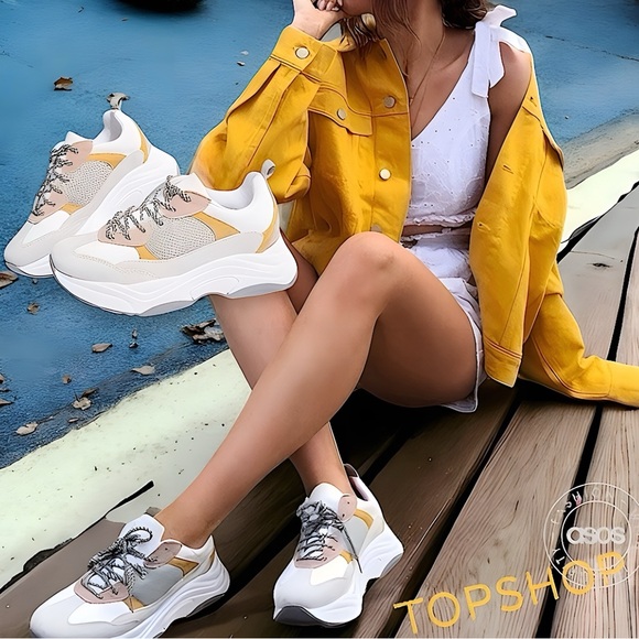 Topshop Ciara Chunky Trainers Multi Sneakers Italy Women's size 9 US /39 Shoes - Picture 3 of 12